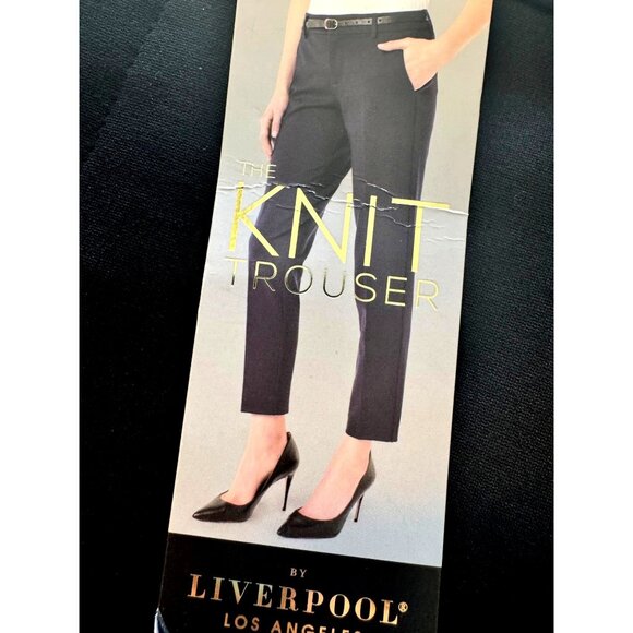 Liverpool Trouser  Black Cropped Size 12/31 Petite Pockets Stretch Dress Pants $ - Picture 6 of 10
